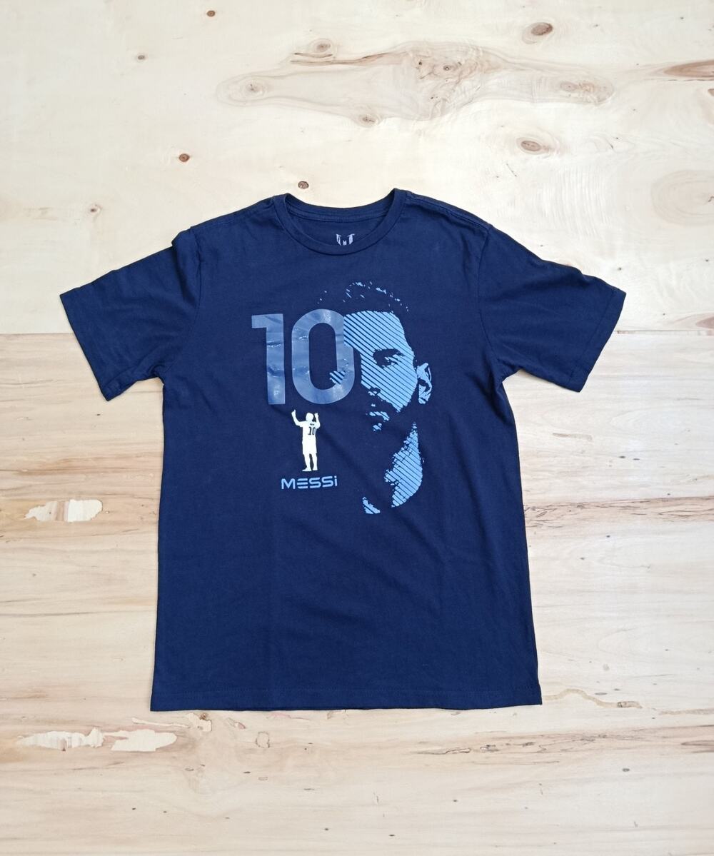 Lionel Messi Collection Graphic T Shirt Navy Blue Youth XL 14/16 Soccer Tee